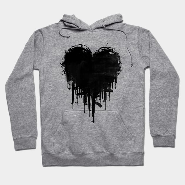 Dark Heart Hoodie by angrymonk